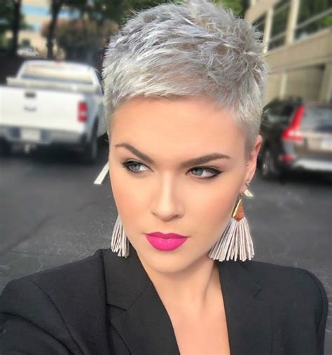 short hair styles for white hair|very short gray hairstyles.